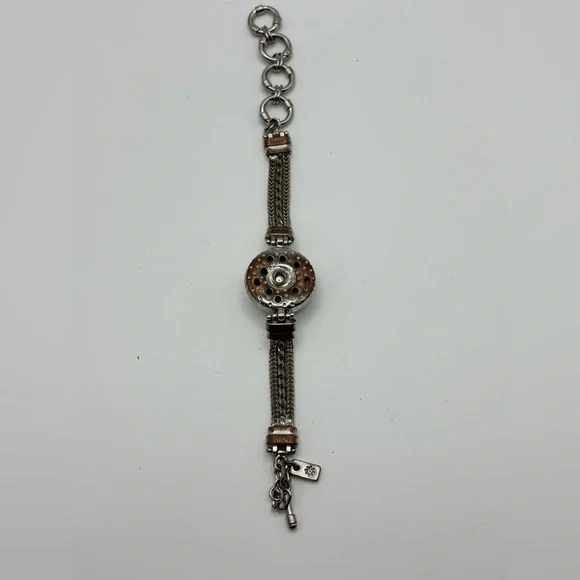 Ginger Snaps, Silver Tone Multi-Color Snap Charm BraceletW/5 Charms Size 71/2” - Picture 5 of 16